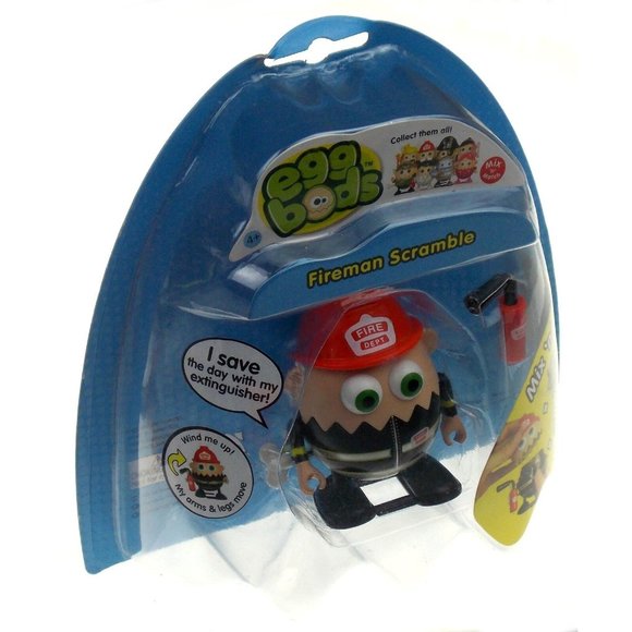 Bluw Group Egg Bods Fireman Scramble Extinguisher Mix n Match Wind Up Moves Gift - Picture 1 of 2